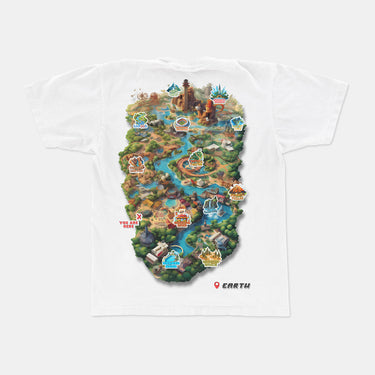 Kaizen - Camiseta con mapa de Adventureland | Blanco