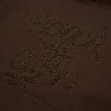 Honor The Gift - Script Embroidery Hoodie | Brown