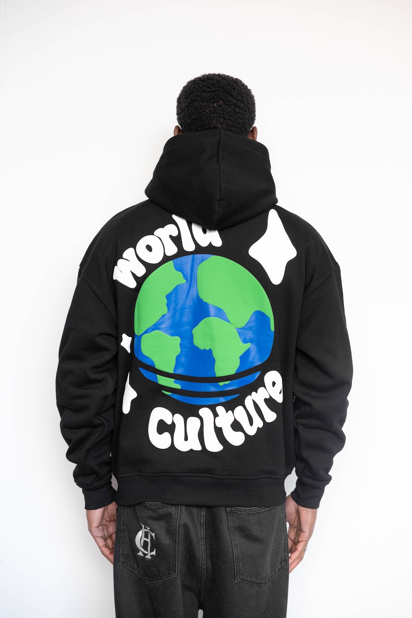 Patrimonio Cultural - Cultura Mundial V2 Sudadera con capucha | Blanco negro