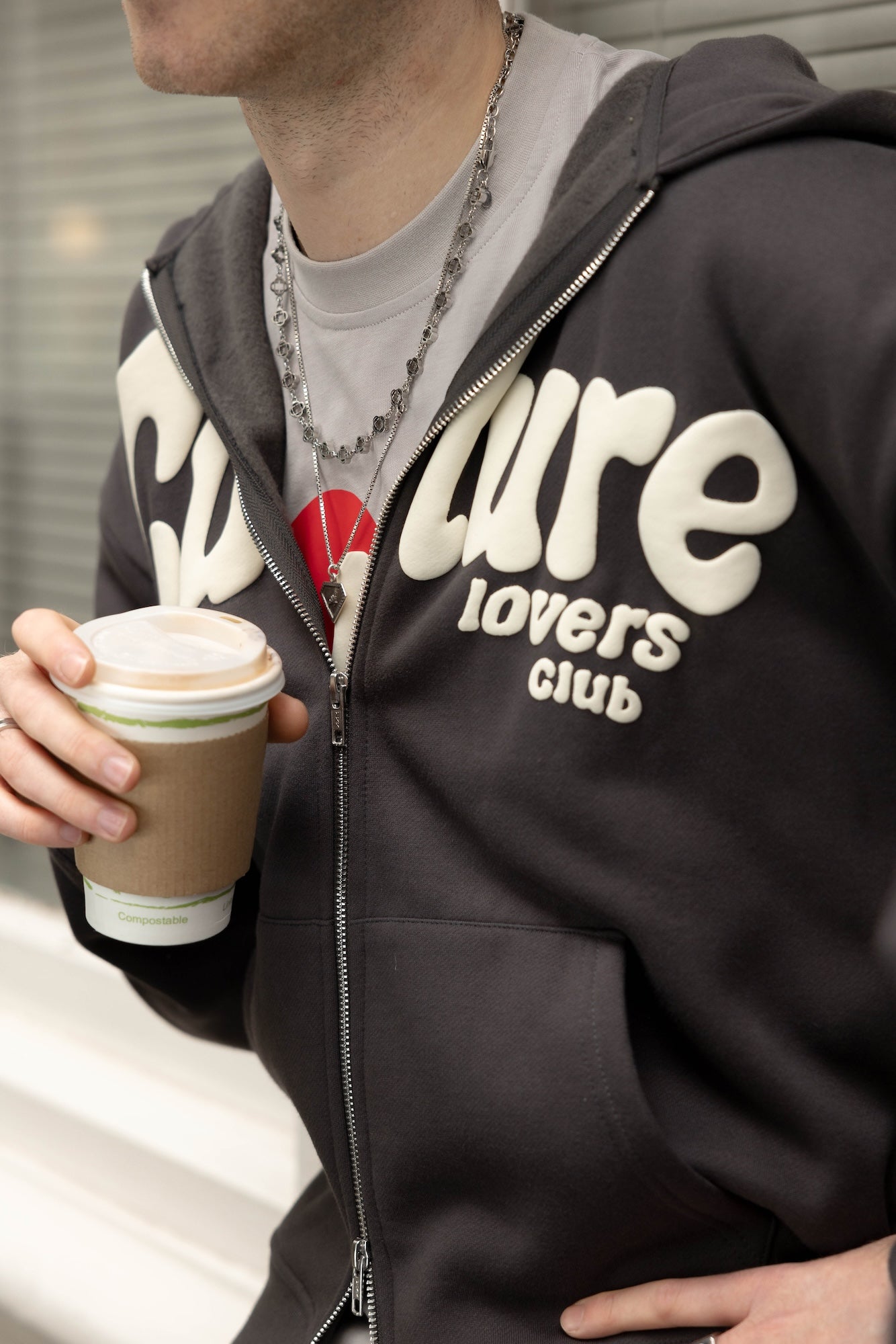 Culture Heritage - Lovers Zipper Hoodie | Granite