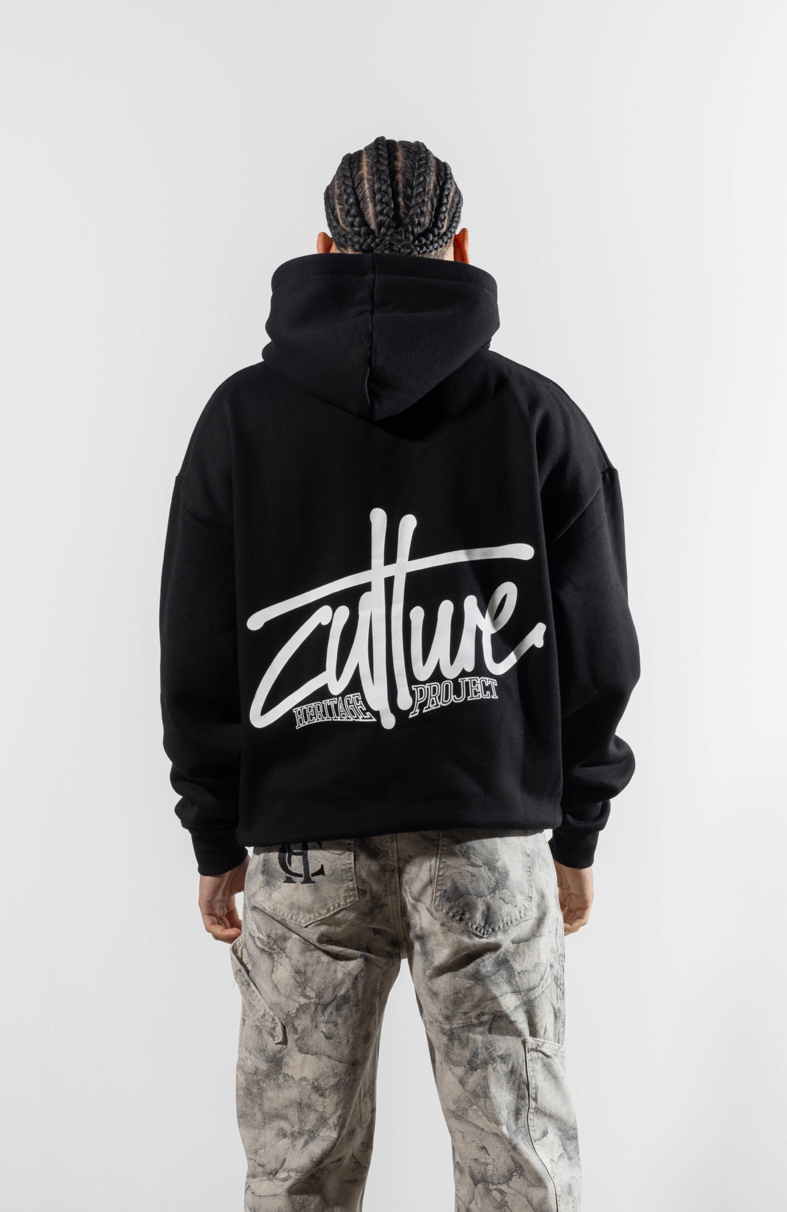 Culture Heritage - Graffiti Hoodie | Black White