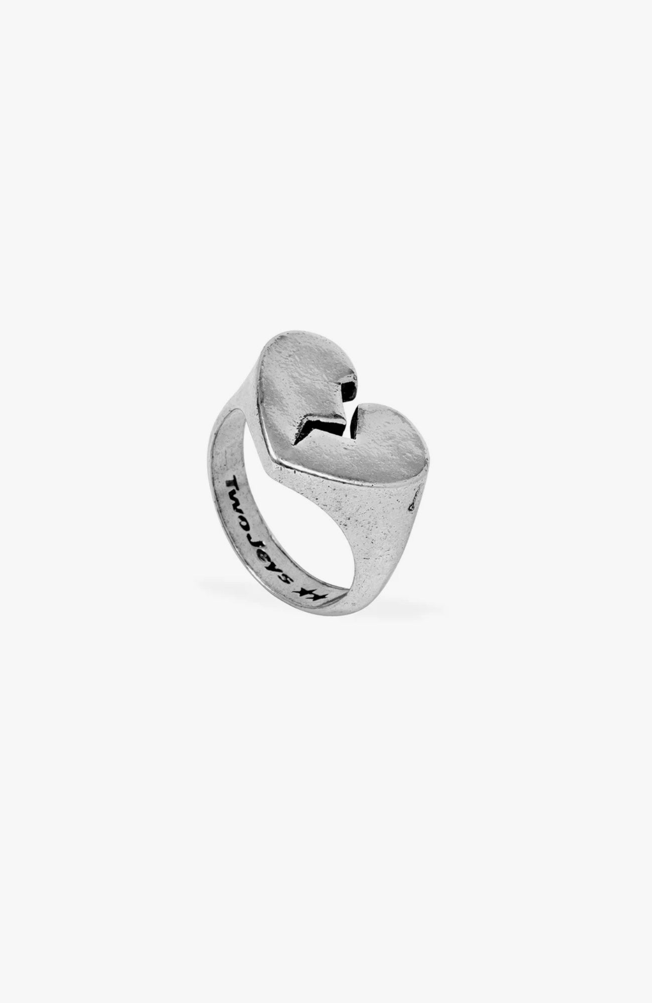 TwoJeys - Broken Heart Ring | Silver