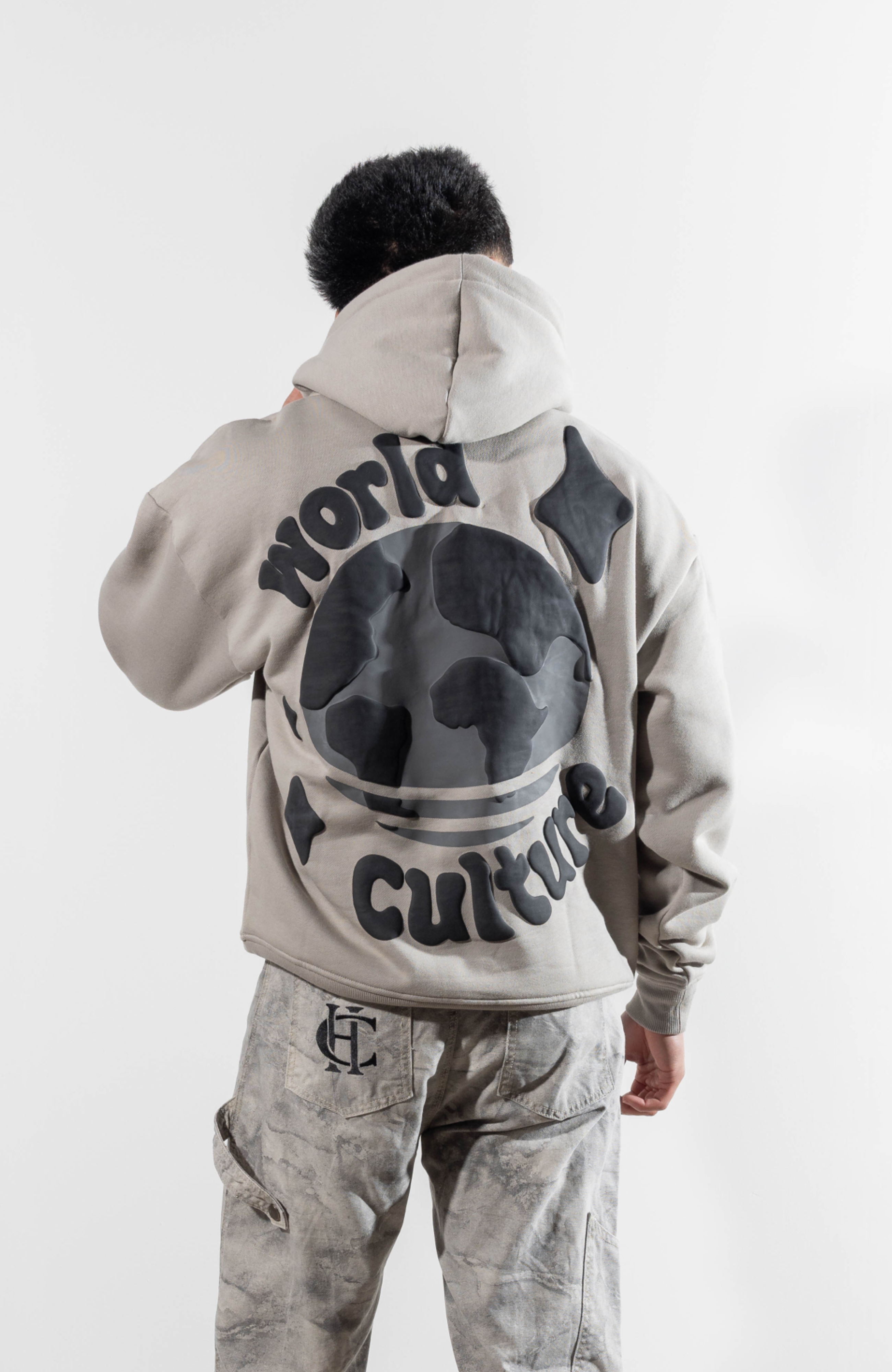 Culture Heritage - World Culture V2 Hoodie | Pebble Grey