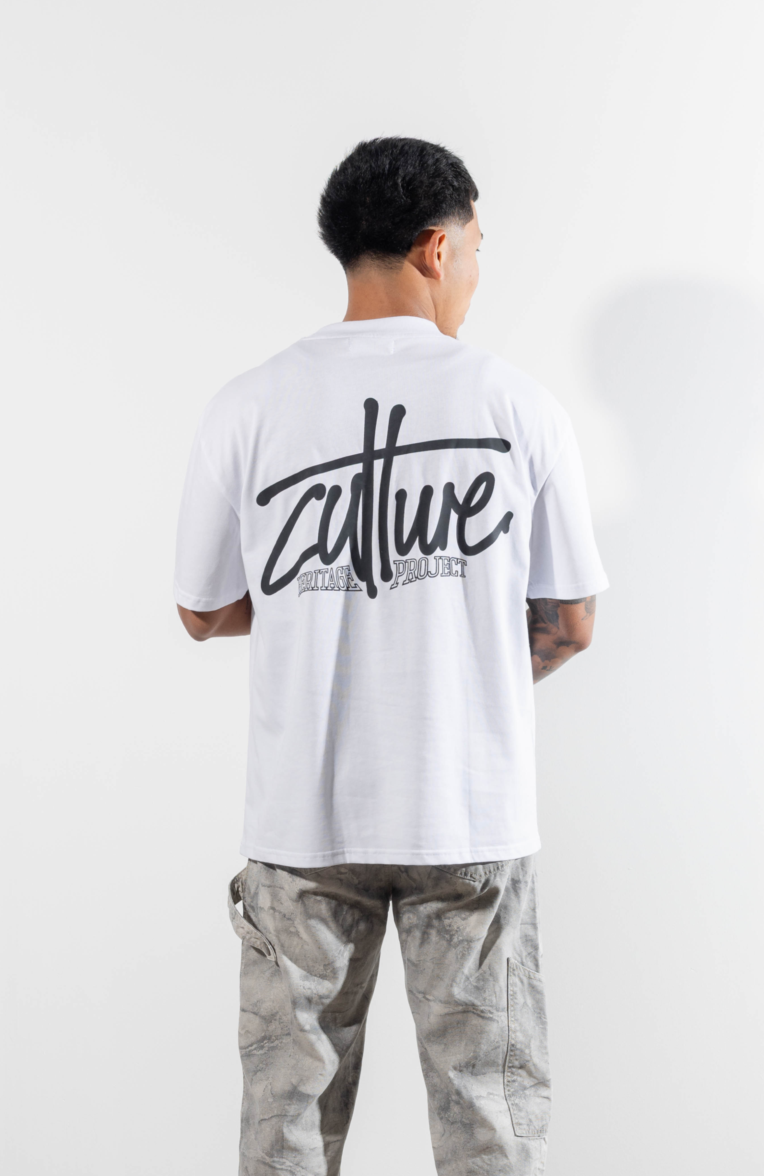 Culture Heritage - Graffiti Tag Tee | White/Black