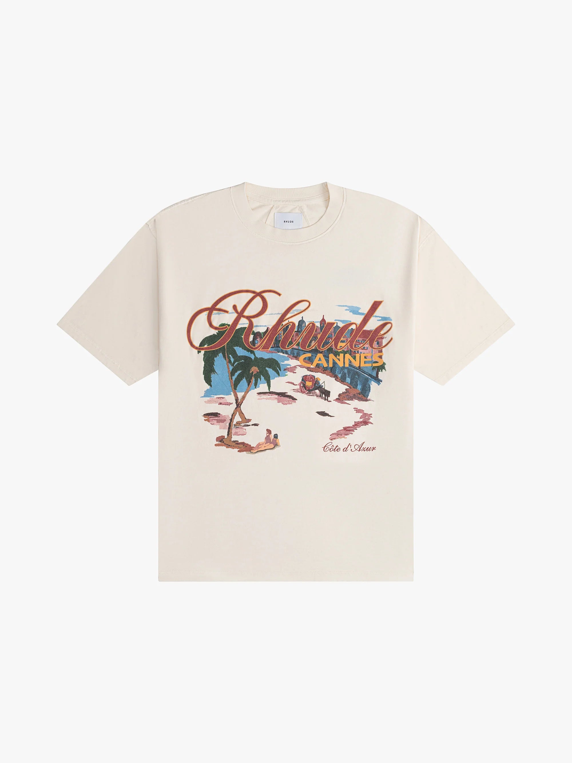 RHUDE - CANNES BEACH TEE | VINTAGE WHITE