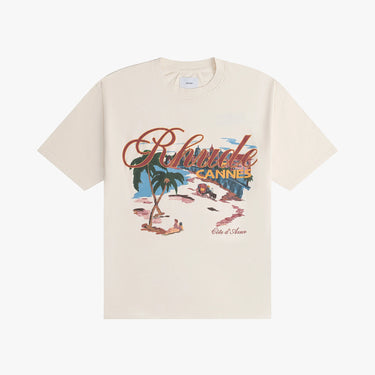 RHUDE - CANNES BEACH TEE | VINTAGE WHITE