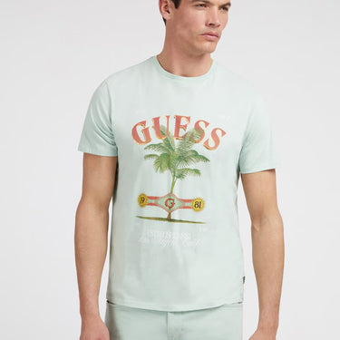 Guess - Camiseta Estampado Frontal | verde azulado 