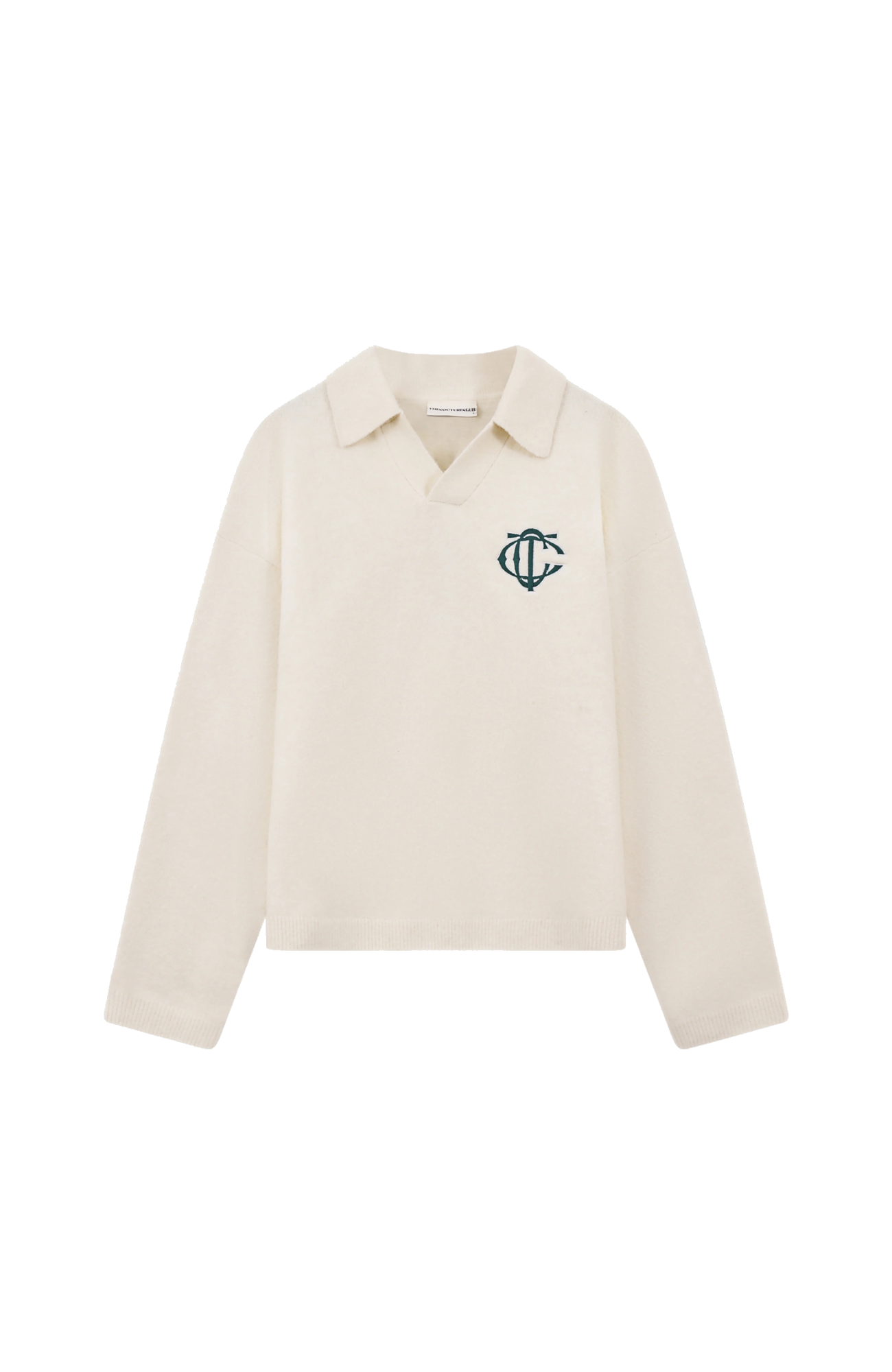 Couture Club - Monogram Knitted Polo Top | Off White