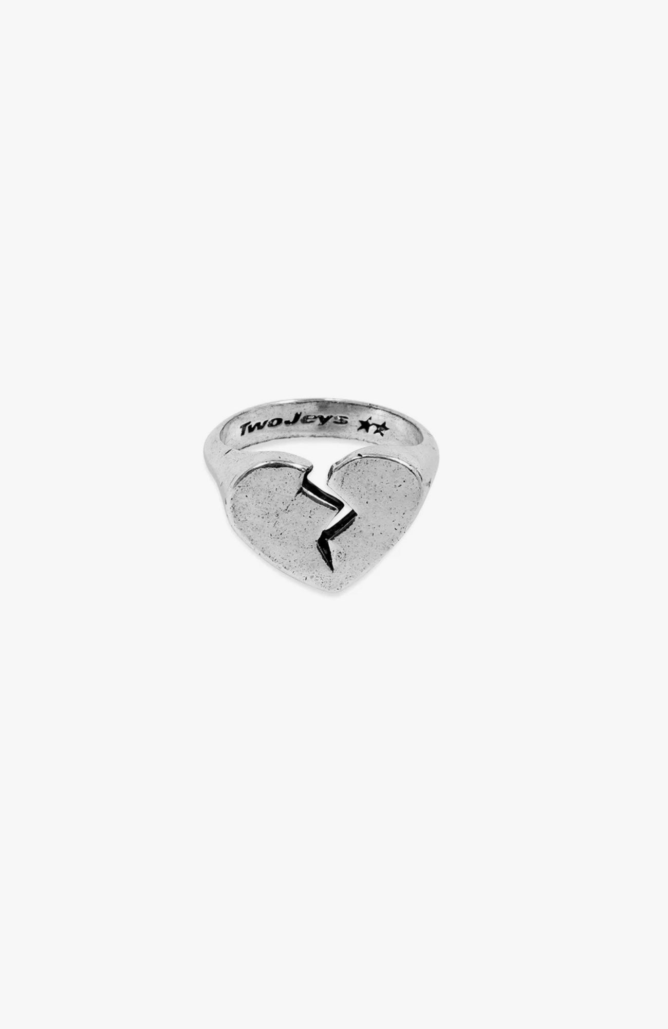 TwoJeys - Broken Heart Ring | Silver