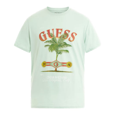 Guess - Camiseta Estampado Frontal | verde azulado 
