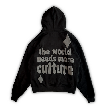 Patrimonio cultural - Sudadera con capucha de la cultura mundial | Negro Negro