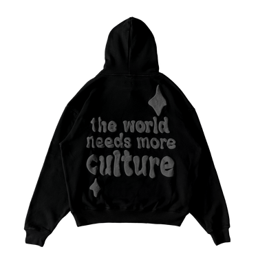 Patrimoine culturel - Sweat à capuche de la culture mondiale | Noir noir