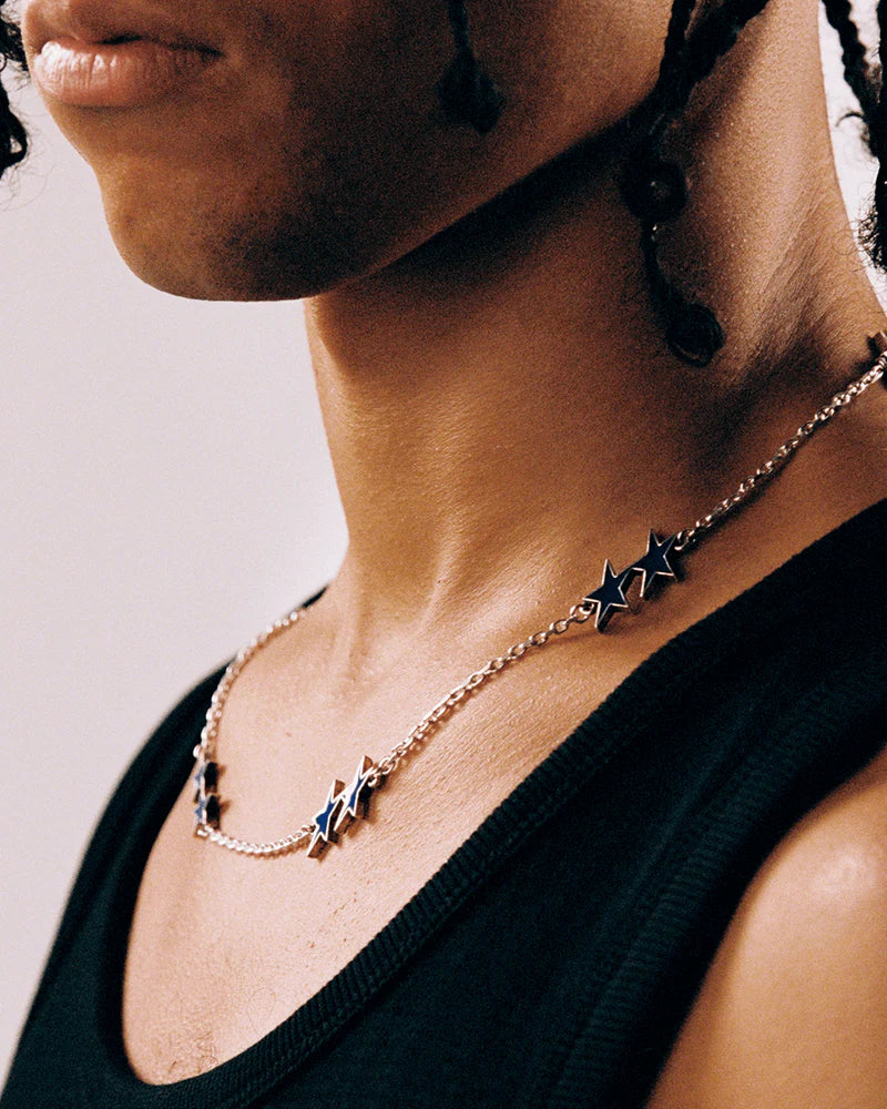 TwoJeys - Enameled Icon Necklace | Silver