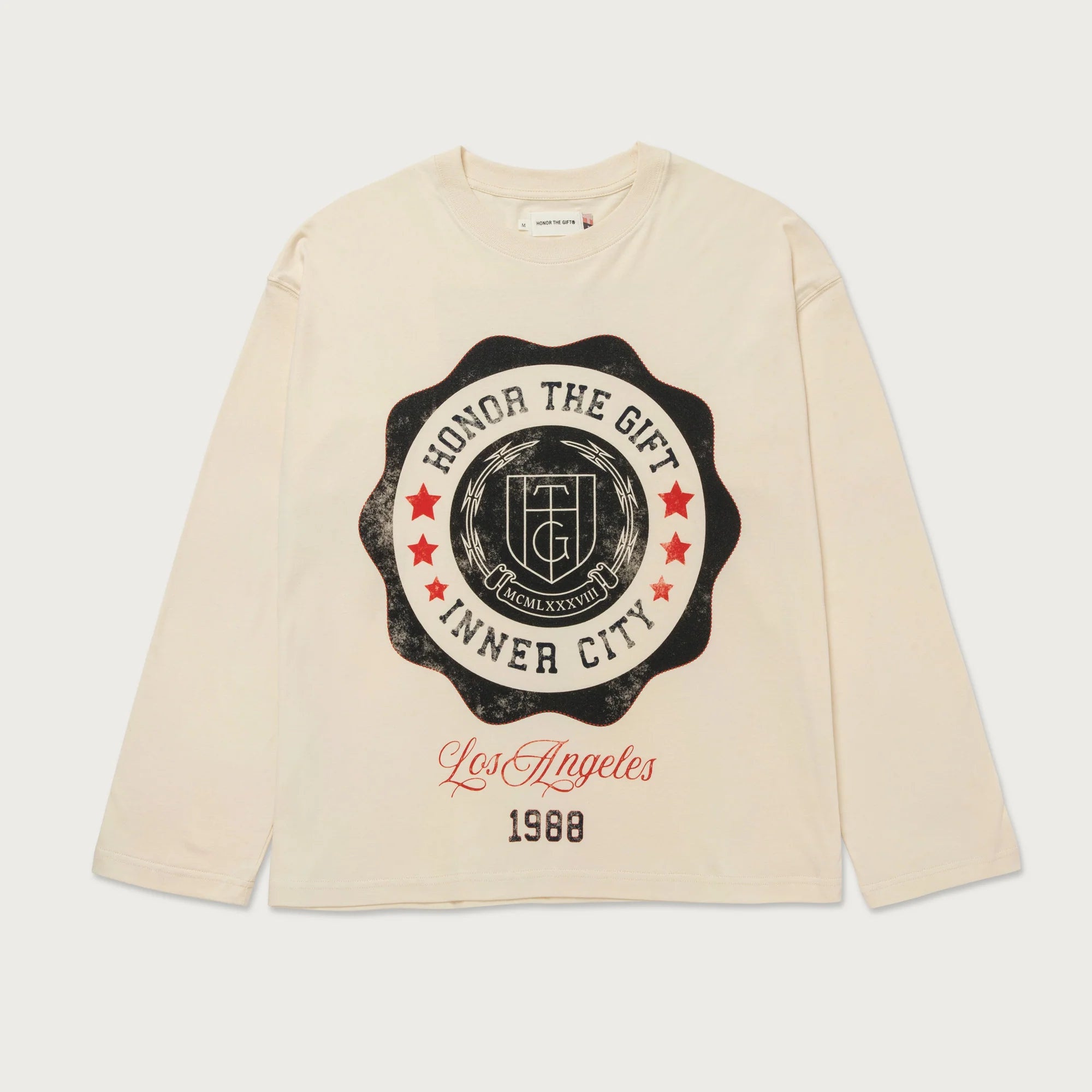 HTG - Seal Logo LS Tee | Bone