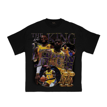 Raíces vintage - Camiseta 'King James' | Negro