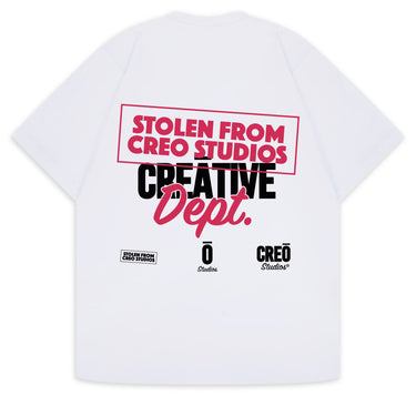 Creo Studios - Camiseta robada del departamento creativo | Blanco