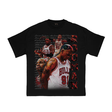 Raíces vintage - Camiseta 'Rodman' | Negro