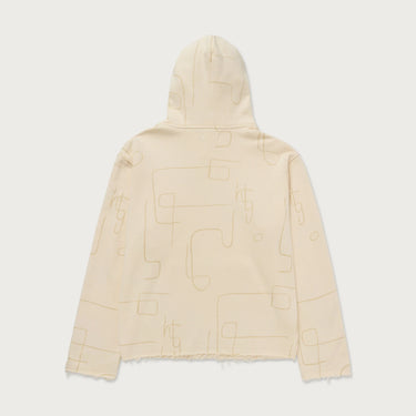 HTG - Novelty Printed Terry Hoodie | Bone