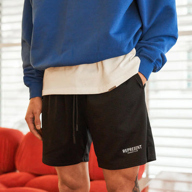 Represent Clo - Shorts en maille Owners Club | Noir