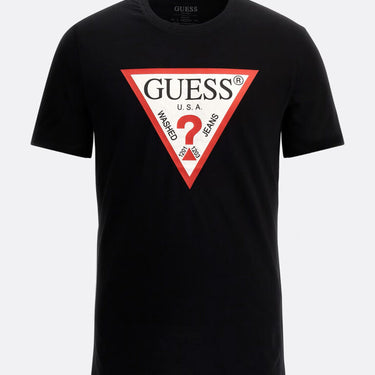 Guess - Camiseta con logo triangular | Negro