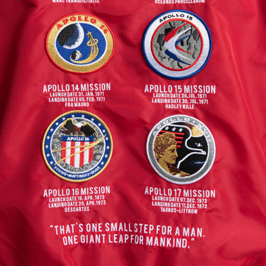Alpha Industries - Veste à capuche zippée Apollo MA-1 | Rouge 